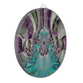 Mooie engelachtige Paarse en cyaan Abstracte print Dartbord (Voorkant Links)