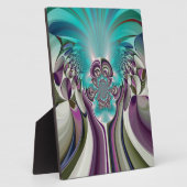 Mooie engelachtige Paarse en cyaan Abstracte print Fotoplaat (Zijkant)