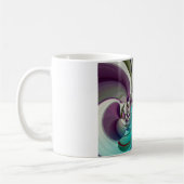 Mooie engelachtige Paarse en cyaan Abstracte print Koffiemok (Links)