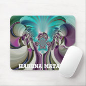 Mooie engelachtige Paarse en cyaan Abstracte print Muismat (Met muis)