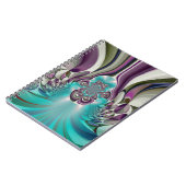 Mooie engelachtige Paarse en cyaan Abstracte print Notitieboek (Linkerzijde)