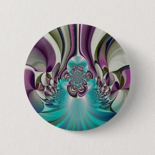 Mooie engelachtige Paarse en cyaan Abstracte print Ronde Button 5,7 Cm