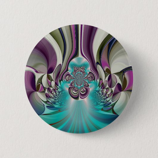 Mooie engelachtige Paarse en cyaan Abstracte print Ronde Button 5,7 Cm (Voorkant)
