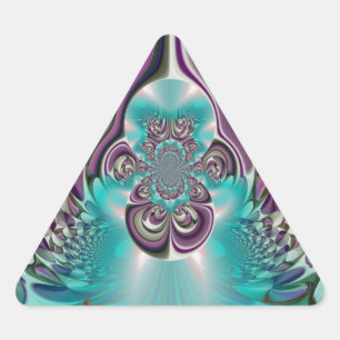 Mooie engelachtige Paarse en cyaan Abstracte print Sticker