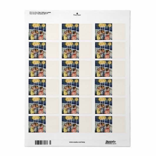 mooie engelen etiket (Full Sheet)