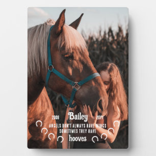 Mooie engelen hebben hoeven Paard foto-herdenking Fotoplaat