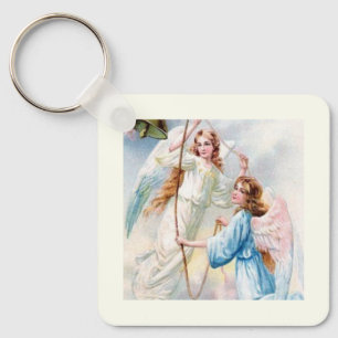 Mooie engelen met bel sleutelhanger