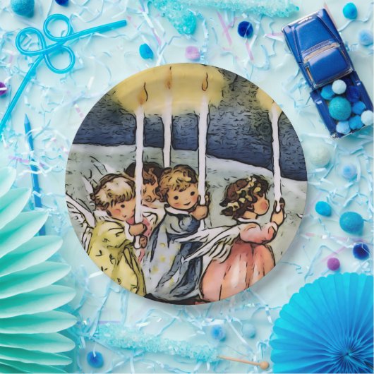 mooie engelen papieren bordje (Feest)