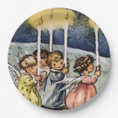 mooie engelen papieren bordje (Voorkant)