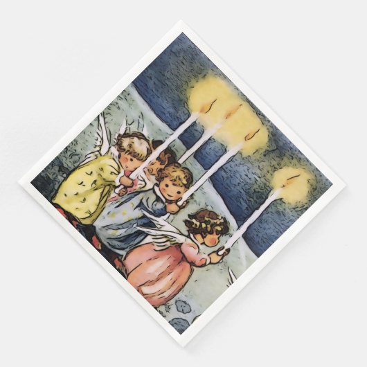 mooie engelen servet (Hoek)