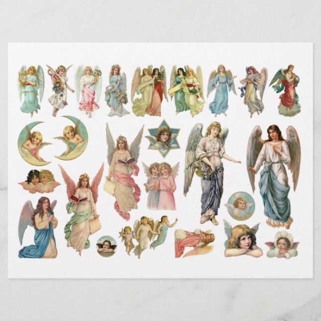 Mooie engelenillustraties uit Victoriaans schroot (Voorkant)