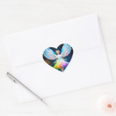Mooie engelenvleugels Art-35444 Hart Sticker (Envelop)