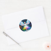 Mooie engelenvleugels Art-35444 Ronde Sticker (Envelop)
