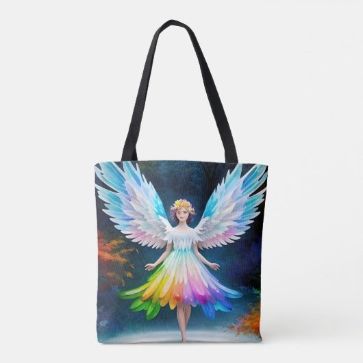Mooie engelenvleugels Art-35444 Tote Bag (Achterkant)