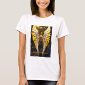Mooie engelenvleugels in geel en goud t-shirt (Voorkant)