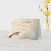 Mooie engelenvleugels - zorgzaam en rustig kaart (Gele Bloem)