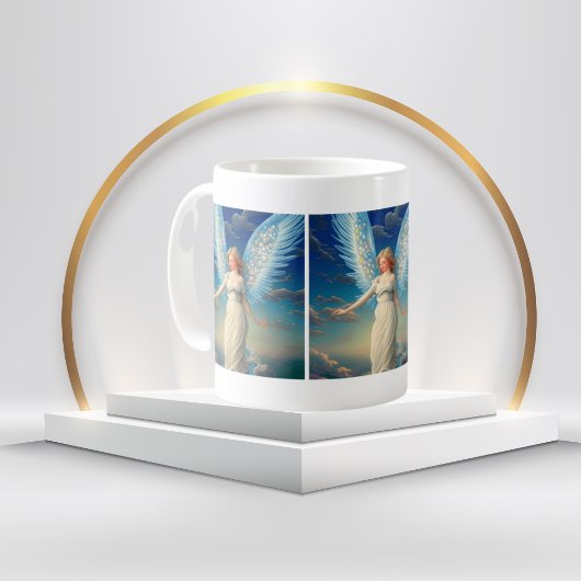 mooie engelenwitte jurk koffiemok