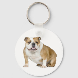 Mooie Engelse Bulldog Puppy Hond Sleutelhanger