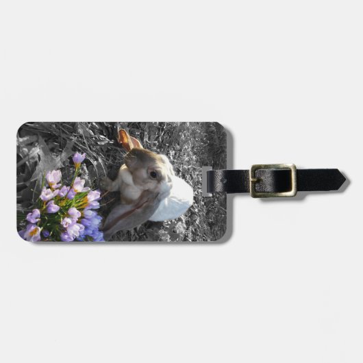 Mooie Engelse Lop met Bloemen Bagagelabel (Voorkant horizontaal)