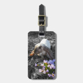 Mooie Engelse Lop met Bloemen Bagagelabel (Voorkant verticaal)