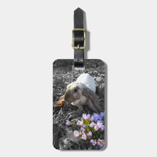 Mooie Engelse Lop met Bloemen Bagagelabel (Voorkant verticaal)
