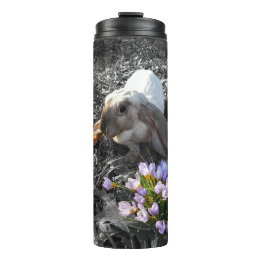 Mooie Engelse Lop met Bloemen Thermosbeker (Voorkant)