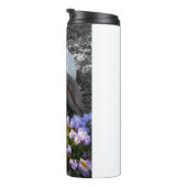 Mooie Engelse lul met bloemen Thermosbeker (Geroteerd rechts)