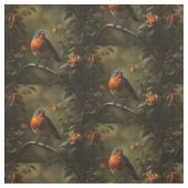 Mooie Engelse Robin in een tuin Stof (Swatch)
