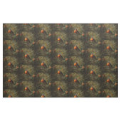 Mooie Engelse Robin in een tuin Stof (Fat Quarter)