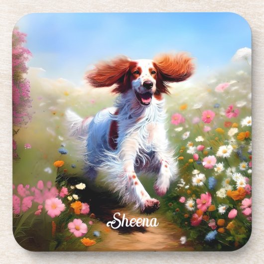 Mooie Engelse Setter Bier Onderzetter (Voorkant)