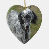 Mooie Engelse Setter Dog Keramisch Ornament (Rechts)