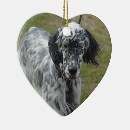 Mooie Engelse Setter Dog Keramisch Ornament (Rechts)
