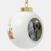 Mooie Engelse Setter Dog Keramische Bal Ornament (Links)