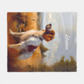 Mooie Engelse Setter Fleece Deken (Voorkant (Horizontaal))