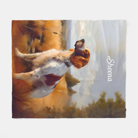 Mooie Engelse Setter Fleece Deken (Voorkant (Horizontaal))