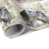 Mooie Engelse Setter met fazant , Art Cadeaupapier (Rol Hoek)