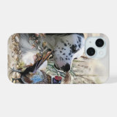 Mooie Engelse Setter met fazant , Art iPhone 15 Case (Achterkant horizontaal)