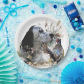 Mooie Engelse Setter met fazant , Art Papieren Bordje (Feest)