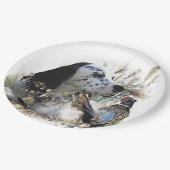 Mooie Engelse Setter met fazant , Art Papieren Bordje (Gekanteld)