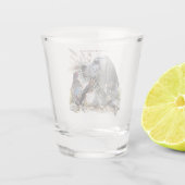 Mooie Engelse Setter met fazant , Art Shot Glas (Achterkant)