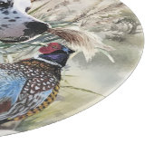 Mooie Engelse Setter met fazant , Art Snijplank (Hoek)