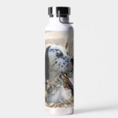 Mooie Engelse Setter met fazant , Art Waterfles (Links)