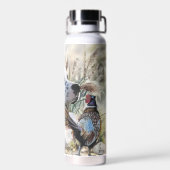 Mooie Engelse Setter met fazant , Art Waterfles (Achterkant)