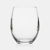 Mooie Engelse Setter met fazant , Art Wijnglas Zonder Voet (Links)