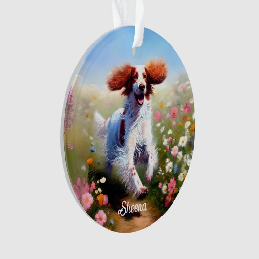 Mooie Engelse Setter Ornament (voorkant)