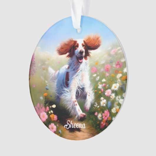 Mooie Engelse Setter Ornament (voorkant)