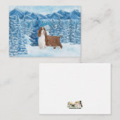 Mooie Engelse Springer-kerstkaart Notitiekaartje (Voorkant / Achterkant)