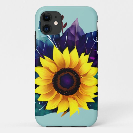 Mooie enkelvoudige open zonnebloem Case-Mate iPhone case (Achterkant)