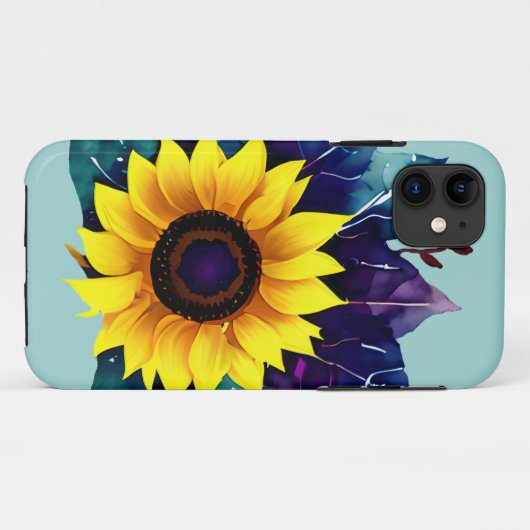 Mooie enkelvoudige open zonnebloem Case-Mate iPhone case (Achterkant (horizontaal))