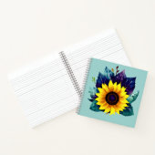 Mooie enkelvoudige open zonnebloem notitieboek (Binnen)